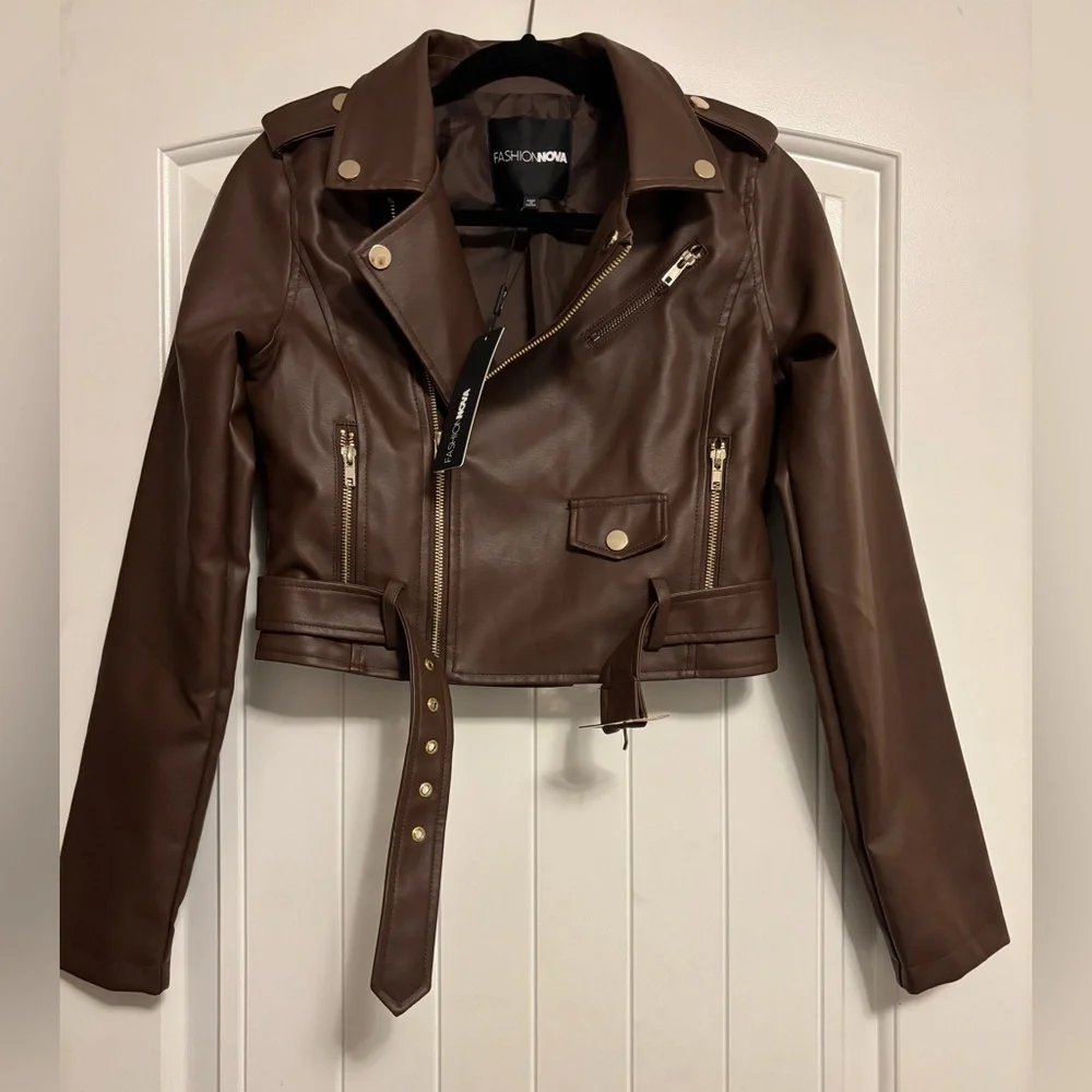 Fashion Nova Leather Jacket Small - Picture 1 of 7